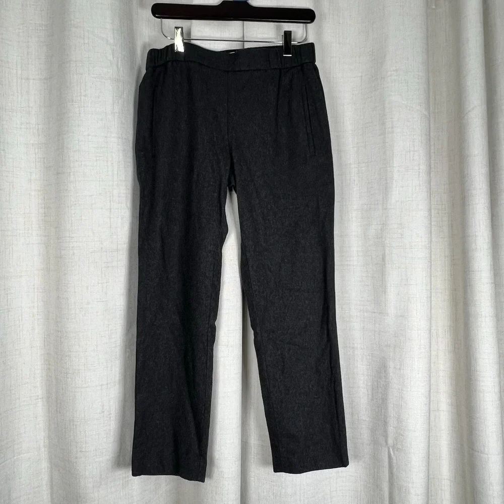 Aritzia Wilfred Wool‎ Cashmere Blend Pants Charcoal Gray Pleats 2 Office Career